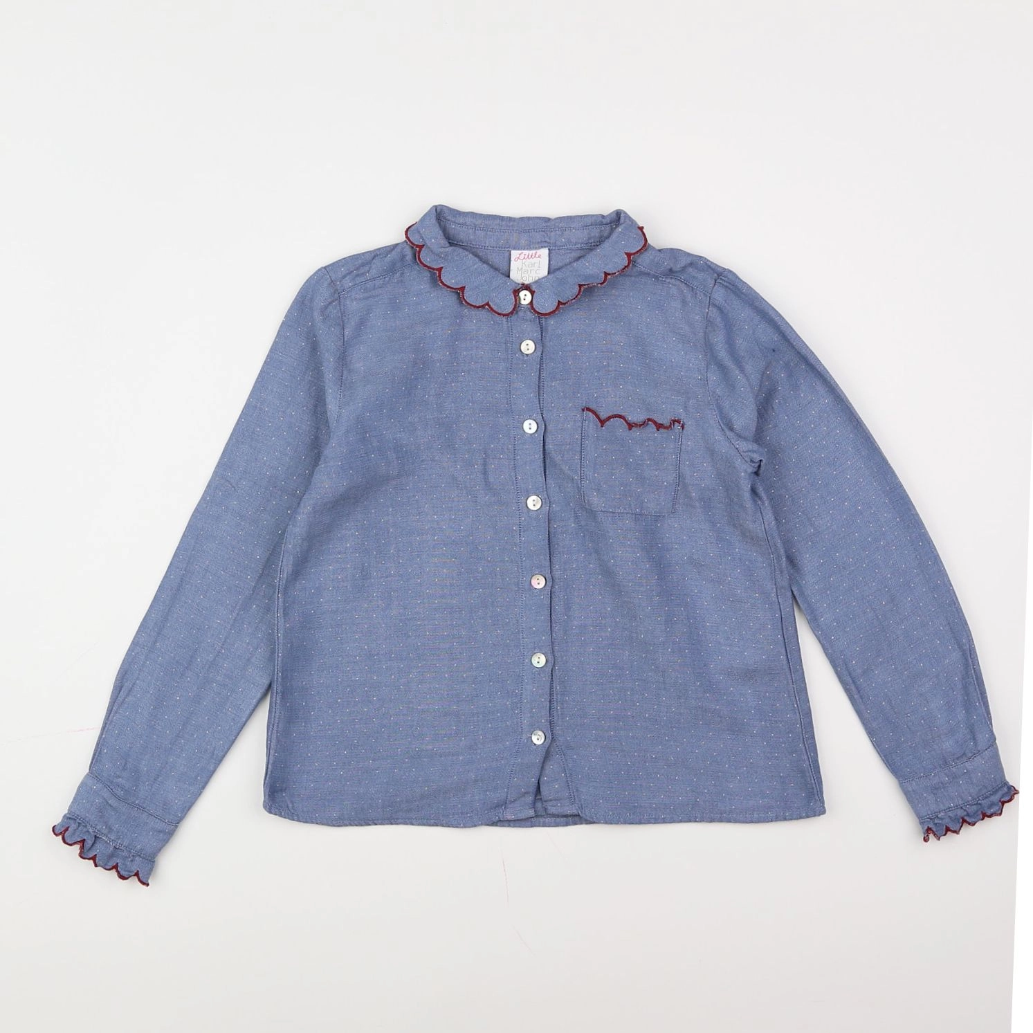 Little marc jacobs - blouse bleu, rouge - 8 ans